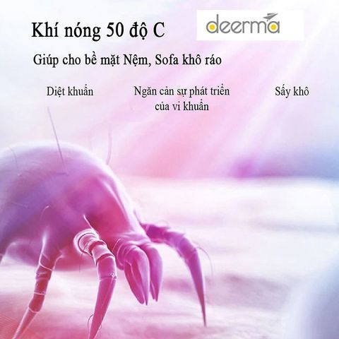 Máy Hút Bụi Cầm Tay Tia UV Deerma CM800 - Diệt Khuẩn, Sạch Vải, Chăn, Nệm và Ghế Sofa - Công Nghệ Lọc HEPA, Nhỏ Gọn