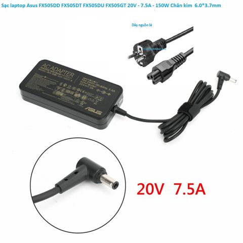 Sạc Laptop Asus FX505DD FX505DT FX505DU FX505GT 20V 7.5A 150W Chân Kim 6.0*3.7mm - Phụ Kiện Chính Hãng Giá Rẻ