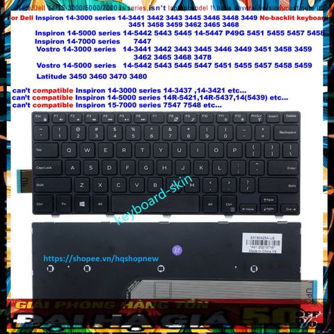 Bàn phím laptop Dell Vostro 14 3000 Series - Phụ kiện chính hãng, linh kiện chất lượng cao cho laptop Dell
