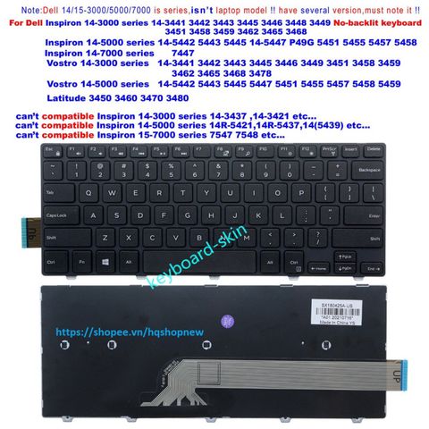 Bàn phím laptop Dell Vostro 14 3000 Series - Phụ kiện chính hãng, linh kiện chất lượng cao cho laptop Dell
