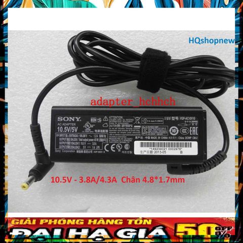Sạc Laptop Sony Chính Hãng 10.5V - 3.8A, 4.3A - Phụ Kiện Laptop Đáng Tin Cậy - Bảo Hành Chất Lượng