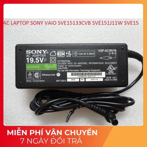 Sạc Laptop Sony Vaio SVE15133CVB & SVE151J11W - Phụ Kiện Chính Hãng, Chất Lượng Cao, Giá Rẻ