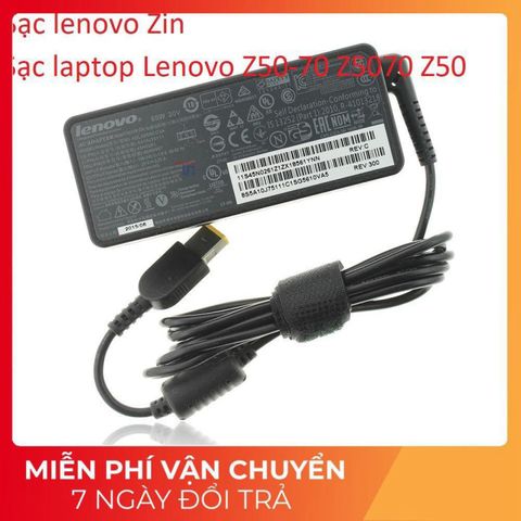 Sạc Laptop Chính Hãng Lenovo Z50-70 Z5070 20V 3.25A 65W Chân Vuông USB - Sạc Zin An Toàn và Đáng Tin Cậy