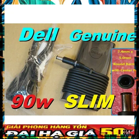Sạc Laptop Dell 19.5V - 4.62A - 90W Chính Hãng Kim to Ovan - Phụ Kiện Chất Lượng Cho Laptop Dell