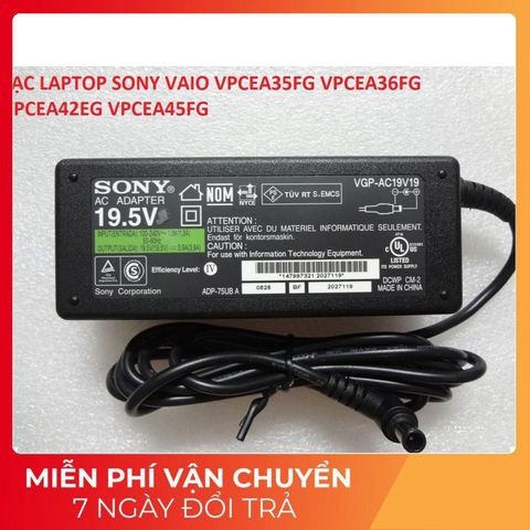 Sạc Laptop Chính Hãng Sony Vaio VPCEA35FG VPCEA36FG VPCEA42EG VPCEA45FG - Phụ Kiện Thiết Bị Số Chất Lượng Cao