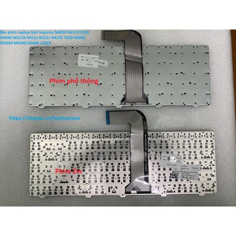 Bàn phím Laptop Dell Inspiron N4050 N4110 5520 N4040 M411R N411z N311z N4120 7420 N5050 M5050 M5040 - Phụ kiện chính hãng, chất lượng cao