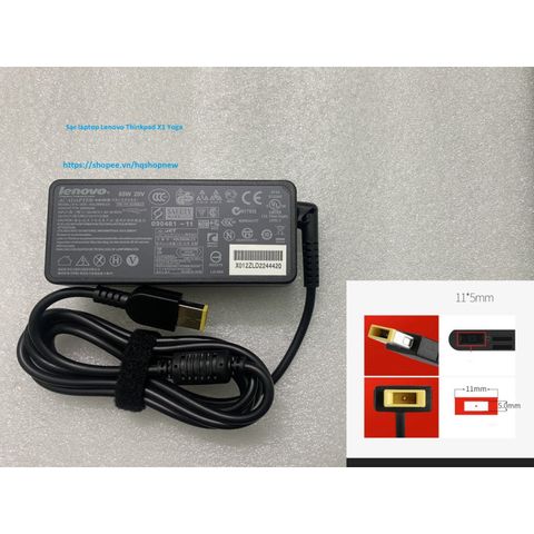 Sạc Laptop Chính Hãng Lenovo Thinkpad X1 Yoga 20V - 3.25A - 65W Chân Vuông USB - Phụ Kiện Tiện Dụng Cho Doanh Nhân