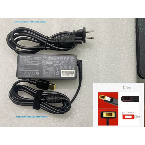Sạc Laptop Chính Hãng Lenovo Thinkpad X1 Yoga 20V - 3.25A - 65W Chân Vuông USB - Phụ Kiện Tiện Dụng Cho Doanh Nhân