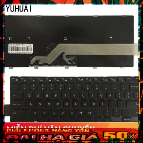 Bàn phím Laptop Dell Inspiron 14 3000 3441/5000 5442/7000 7447 - Phụ kiện chính hãng cho máy tính xách tay Dell