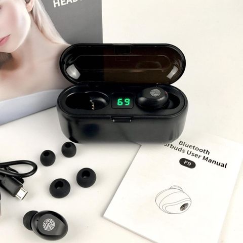 Tai Nghe Không Dây Amoi F9 - Bluetooth 5.0, Chống Nước IPX7, Âm Thanh HIFI - Thời Gian Sử Dụng 280 Giờ, Phụ Kiện Giá Rẻ Chính Hãng
