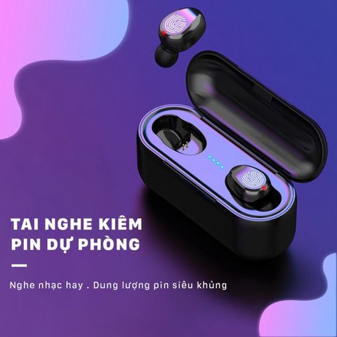 Tai Nghe Không Dây Amoi F9 - Bluetooth 5.0, Chống Nước IPX7, Âm Thanh HIFI - Thời Gian Sử Dụng 280 Giờ, Phụ Kiện Giá Rẻ Chính Hãng