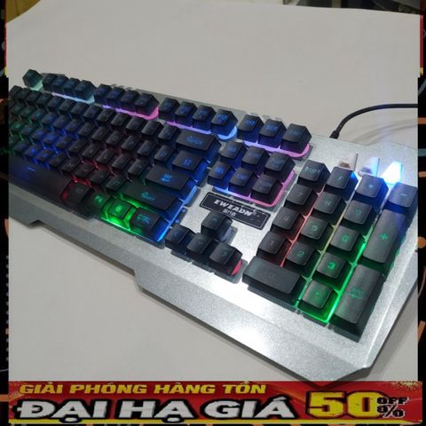 Combo Bàn Phím Chuột Chuyên Game Giả Cơ EWEADN K005 - Fullsize 104 Phím Led 7 Màu Cao Cấp, Phụ Kiện Gaming Giá Rẻ