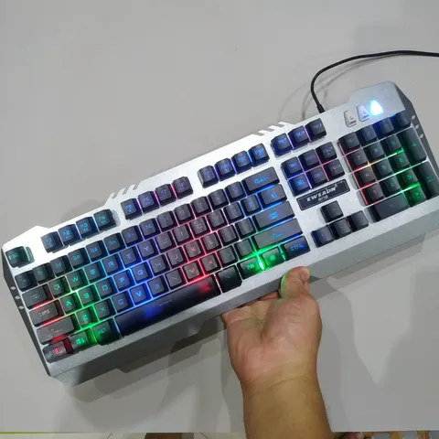 Combo Bàn Phím Chuột Chuyên Game Giả Cơ EWEADN K005 - Fullsize 104 Phím Led 7 Màu Cao Cấp, Phụ Kiện Gaming Giá Rẻ