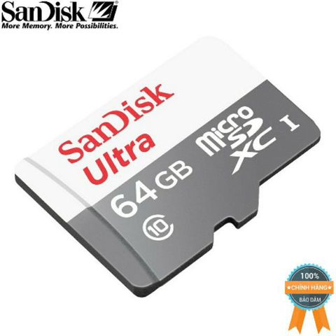PHỤ KIỆN GIÁ RẺ ✅ Thẻ Nhớ Micro Sd San Disk 64Gb Class 10 thẻ nhớ chuyên dụng camera, tốc độ cao, siêu bền, 5 năm, 1 đổi