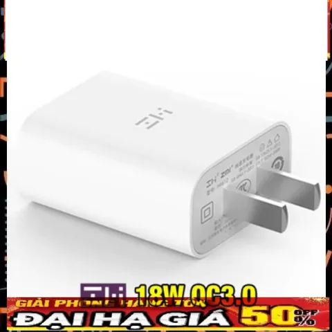 Củ Sạc Nhanh ZMI QC 3.0 18W HA612 - Đầu Sạc Chính Hãng Trắng/Đen, Tương Thích iOS/Android, Bảo Vệ An Toàn Hoàn Hảo