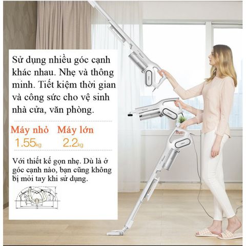 Máy Hút Bụi Cầm Tay Deerma DX700 - Công Nghệ Lốc Xoáy Pro Cyclone, Lực Hút Mạnh Mẽ, Thiết Kế Hiện Đại, Hàng Chính Hãng