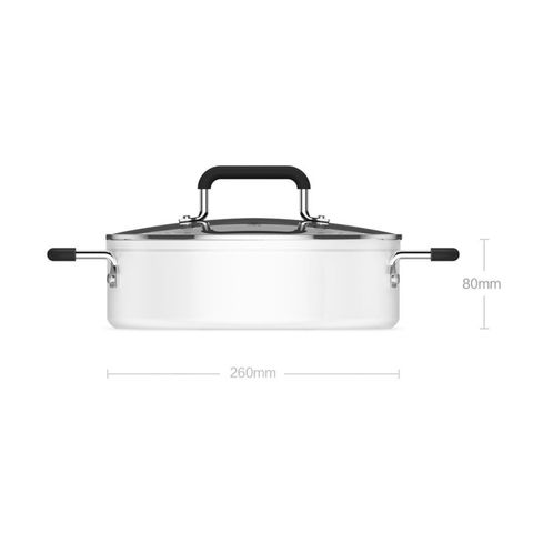 Nồi Lẩu Cao Cấp Xiaomi Mijia Trắng 4.0L - Nồi Chống Dính Dùng Cho Bếp Từ, Thích Hợp Nấu Các Món Ăn Thịnh Soạn