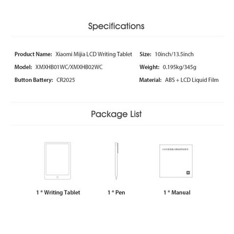 PHỤ KIỆN GIÁ RẺ ✅ Bảng vẽ điện tử thông minh Xiaomi mijia LCD blackboard 10 - 13.5 inch - 20 inch đơn sắc và nhiều màu