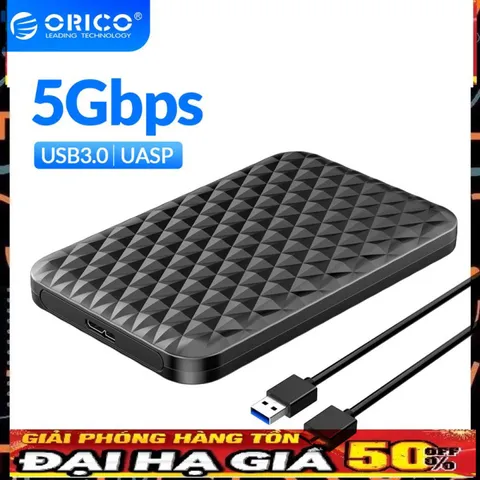 Hộp Đựng Ổ Cứng 2.5 inch ORICO 2520U3 - HDD Box SATA 3 USB 3.0 Chính Hãng, Tối Đa 4TB, Chất Liệu Nhựa Bền Bỉ, Tốc Độ 5Gbps