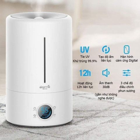 Máy Tạo Độ Ẩm Phun Sương Khử Trùng UV Deerma F628s 5L - Thiết Bị Thông Minh Dùng Tinh Dầu, Bảo Vệ Sức Khỏe Gia Đình