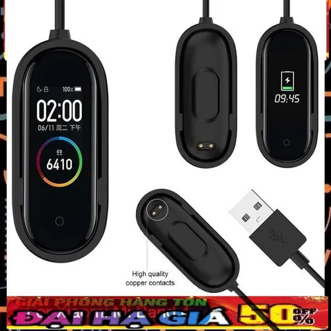 Bộ Đế Sạc USB Thay Thế Xiaomi Mi Band 4 - Phụ Kiện Vòng Tay Thông Minh Giá Rẻ, Chất Liệu Cao Cấp, Dễ Dàng Sử Dụng