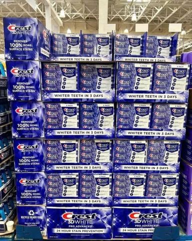 Kem Đánh Răng Crest 3D White Fluoride Anticaries 147G - Làm Trắng Răng, Ngăn Ngừa Sâu Răng, Hương Vị Mint Tươi Mát