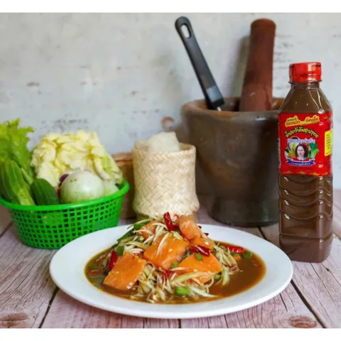 Mắm trộn gỏi đu đủ Somtum Thái Lan Bà Đẹc cao cấp 400ml - Gia vị chuẩn Thái cho món ăn ngon, đạt tiêu chuẩn GMP và HACCP