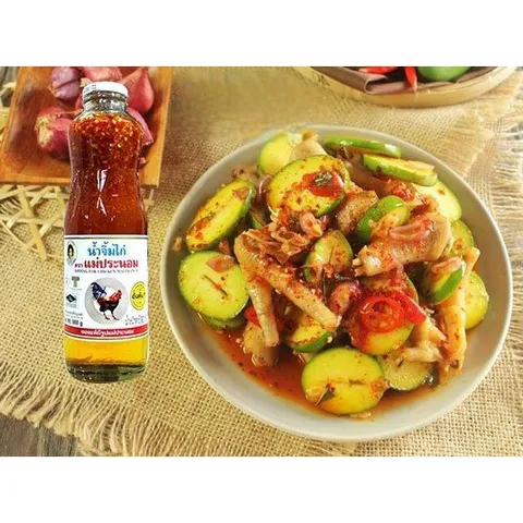 Sốt chua ngọt Thái Lan Maepranom - Sốt ớt chấm gà 260g - Gia vị tuyệt vời cho món chiên, nướng, BBQ