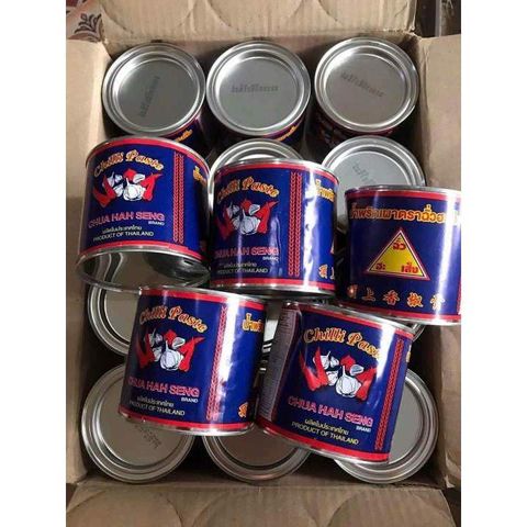 Thùng 12 lon Sốt Ớt Thái Lan Sa Tế 450g - Gia Vị Ướp Thịt, Nấu Lẩu Tom Yum Ngon, Hương Vị Đậm Đà, Thương Hiệu Chua Han Seng