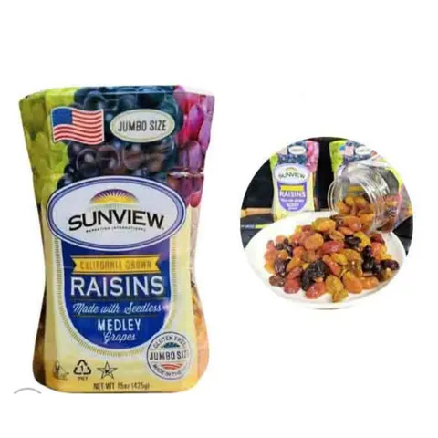 Nho Khô Sunview Mix 3 Màu - Hạt Vị Thập Cẩm Đậm Đà, Ngon Miệng, Gói 425g - Snack Lành Mạnh Cho Sức Khỏe