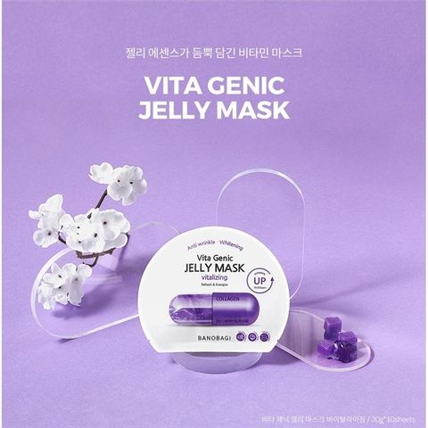 Combo 10 Mặt Nạ Banobagi Vita Genic Jelly Vitalizing Tím - Cung Cấp Độ Ẩm & Làm Sáng Da - Sản Phẩm Chăm Sóc Da Hàn Quốc Chất Lượng