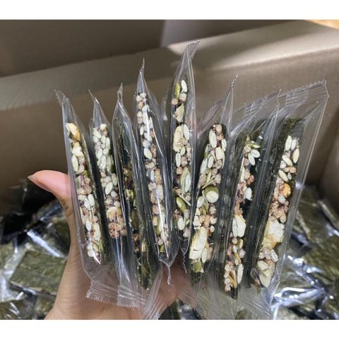 Rong Biển Kẹp Hạt Dinh Dưỡng - Snack Healthy Không Dầu Mỡ 200gr, Đậm Đà Hạt Chất - Lựa Chọn Ăn Kiêng Tốt Cho Sức Khỏe