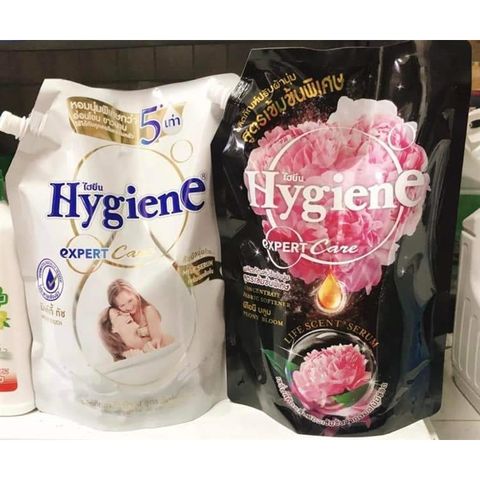 Combo Nước Xả Hygiene Thái Lan - Hương Thơm Tự Nhiên Giữ Lâu Trên Quần Áo, Chăm Sóc Vải Toàn Diện, Dung Tích 1.300ml & 1.150ml
