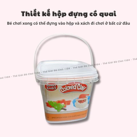 Hộp Đất Nặn Mini Thế Giới Đồ Chơi - Kèm Khuông Tạo Hình Đa Chủ Đề & Đất Sét Tự Khô Cho Trẻ 3 Tuổi Trở Lên