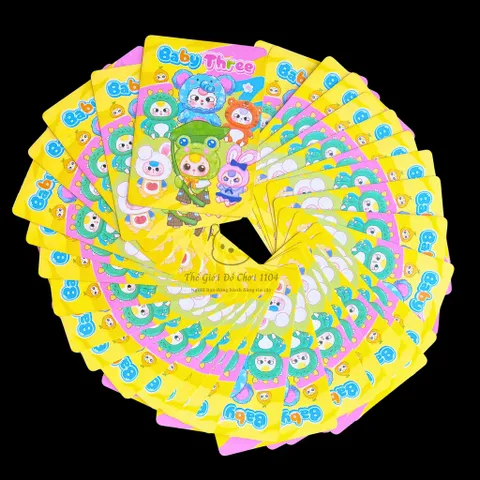 Bộ Thẻ Bài Baby Three - 8 Lá Thẻ Sưu Tầm Đối Kháng Dễ Thương Cho Bé - Game Thẻ Bài Giúp Phát Triển Tư Duy