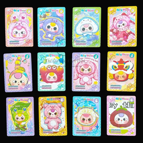 Bộ Thẻ Bài Baby Three - 8 Lá Thẻ Sưu Tầm Đối Kháng Dễ Thương Cho Bé - Game Thẻ Bài Giúp Phát Triển Tư Duy