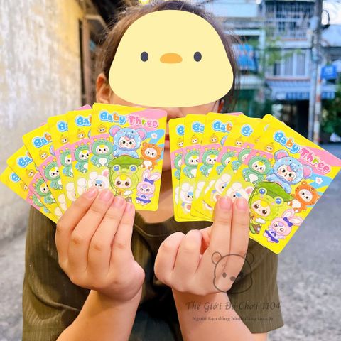 Bộ Thẻ Bài Baby Three - 8 Lá Thẻ Sưu Tầm Đối Kháng Dễ Thương Cho Bé - Game Thẻ Bài Giúp Phát Triển Tư Duy