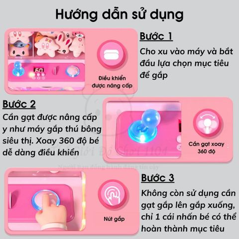 Máy Gắp Thú Mini CUTE BEAR - Đồ Chơi Gắp Thú Bông Cỡ Lớn, Thiết Kế Đáng Yêu, Dành Cho Mọi Lứa Tuổi, Quà Tặng Tuyệt Vời