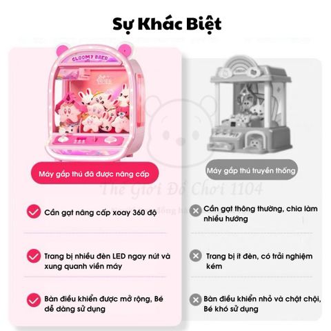 Máy Gắp Thú Mini CUTE BEAR - Đồ Chơi Gắp Thú Bông Cỡ Lớn, Thiết Kế Đáng Yêu, Dành Cho Mọi Lứa Tuổi, Quà Tặng Tuyệt Vời