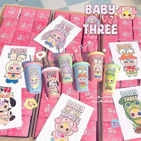 Ly Mù Baby Three Kèm Hộp – Blind Cup Ngẫu Nhiên - Mở Túi Mù, Nhận Ly Cực Yêu
