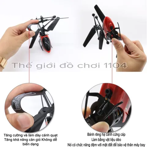 Máy bay điều khiển từ xa Helicopter 810 chống va đập sử dụng pin sạc