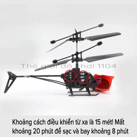 Máy bay điều khiển từ xa Helicopter 810 chống va đập sử dụng pin sạc