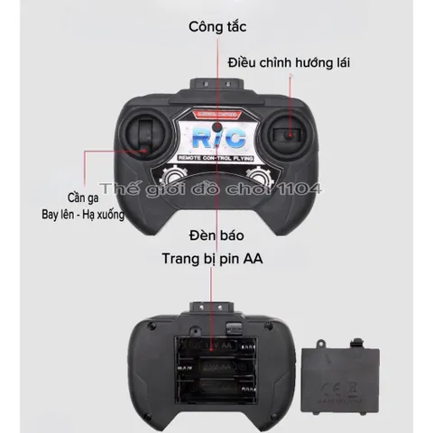 Máy bay điều khiển từ xa Helicopter 810 chống va đập sử dụng pin sạc