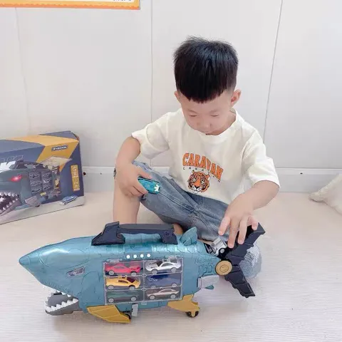Xe ô tô đồ chơi Cá Mập YISU TOYS - Chứa 8 loại cá, 2 xe - Hiệu ứng âm thanh, nhạc - thegioidochoi1104