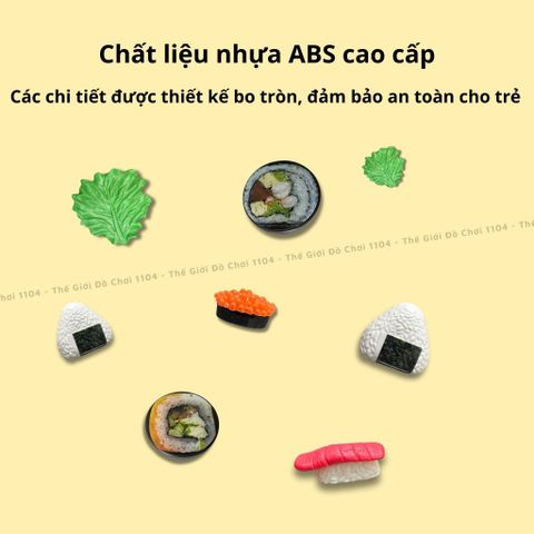 Bộ đồ chơi mô hình sushi 31 chi tiết - Trải nghiệm bếp Nhật cho trẻ em, đồ chơi nhập vai an toàn, phát triển sáng tạo và kỹ năng sống.