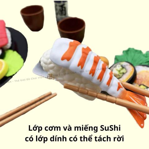 Bộ đồ chơi mô hình sushi 31 chi tiết - Trải nghiệm bếp Nhật cho trẻ em, đồ chơi nhập vai an toàn, phát triển sáng tạo và kỹ năng sống.