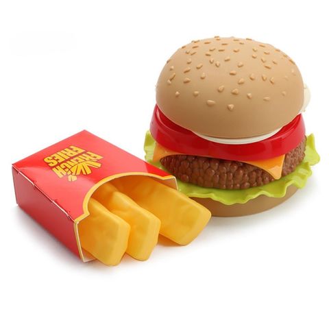 Đồ Chơi Nhà Bếp Cho Bé - Khay Hamburger Nhiều Chi Tiết Mô Phỏng Thức Ăn Nhanh, An Toàn, Thú Vị Cho Bé Gái Từ 3 Tuổi