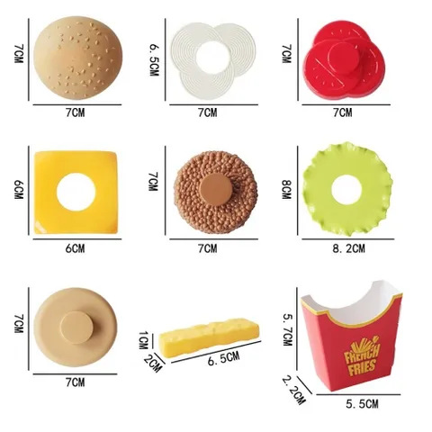 Đồ Chơi Nhà Bếp Cho Bé - Khay Hamburger Nhiều Chi Tiết Mô Phỏng Thức Ăn Nhanh, An Toàn, Thú Vị Cho Bé Gái Từ 3 Tuổi