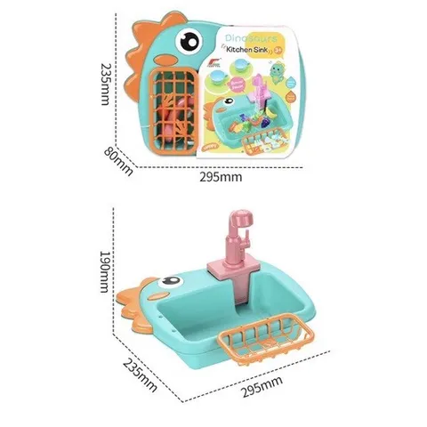 Đồ chơi bồn rửa chén bát Dinosaurs kèm bộ câu cá 21 chi tiết - giúp bé phát triển trí tuệ