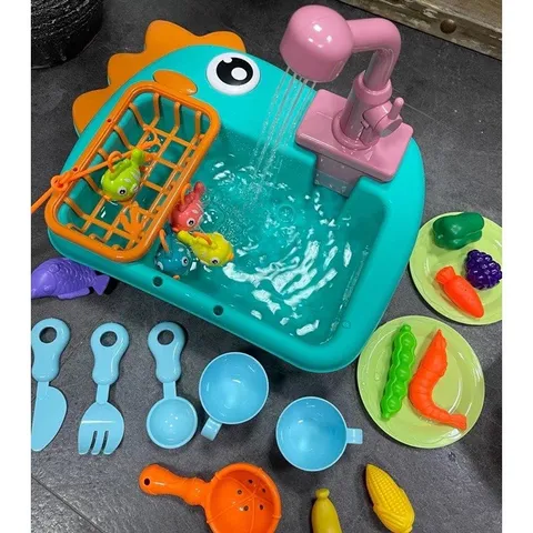 Đồ chơi bồn rửa chén bát Dinosaurs kèm bộ câu cá 21 chi tiết - giúp bé phát triển trí tuệ